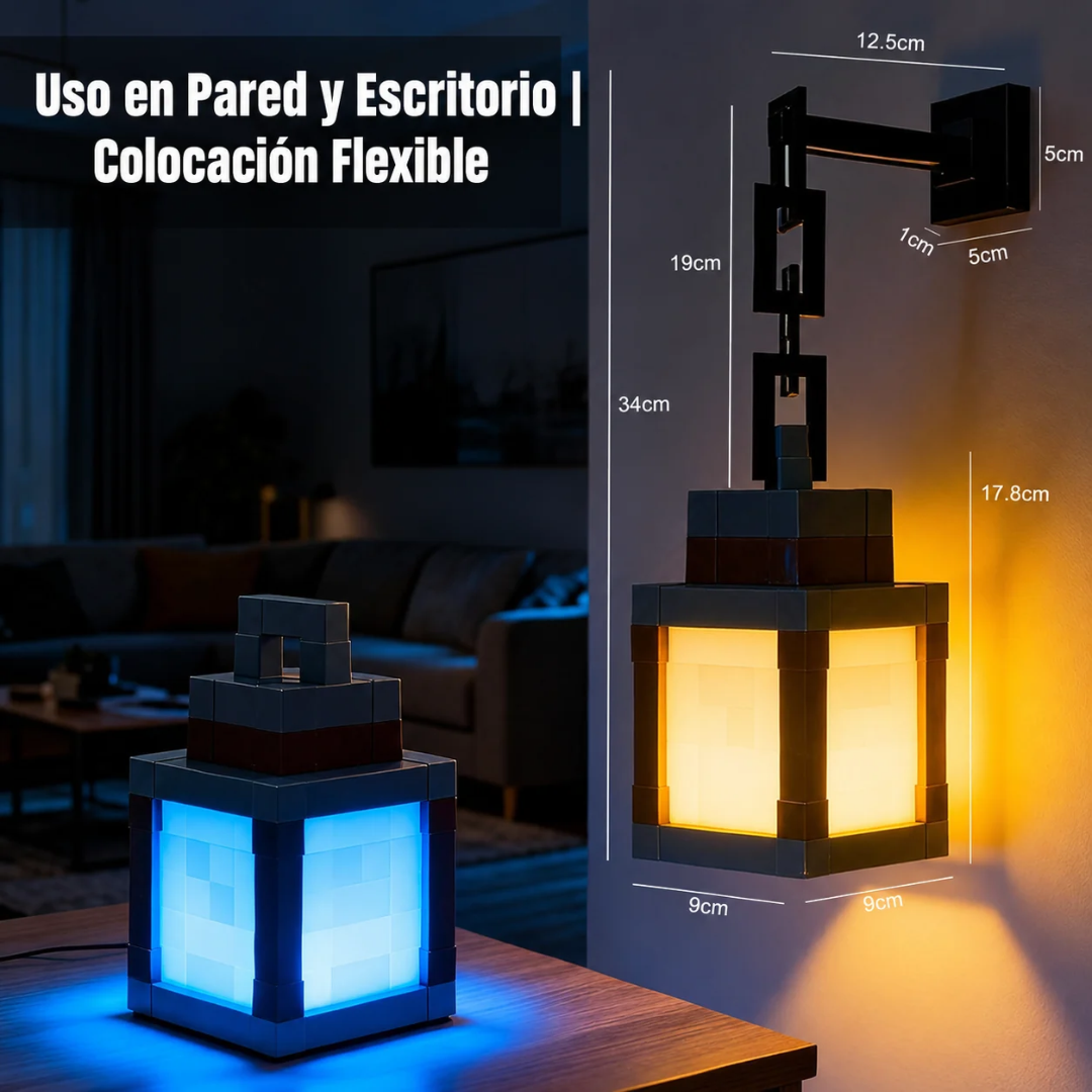 Lámpara de bloques 16 colores con mando